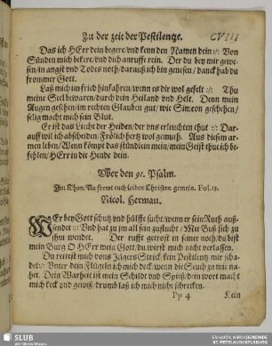 Wer bei Gott Schutz und Hülfe sucht