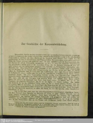 Zur indogermanischen Kasusbildung