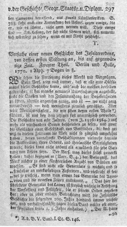 Versuch einer neuen Geschichte des Jesuiterordens. T.2.