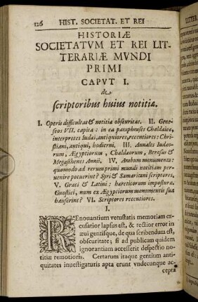 Historiae Societatum Et Rei Litterariae Mundi Primi
