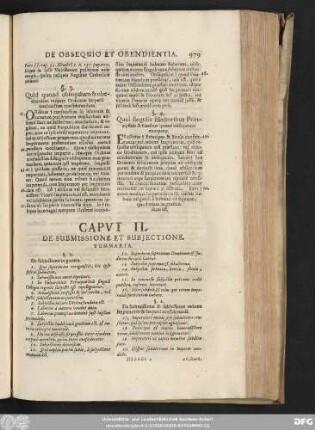 Caput II. De Submissione Et Subiectione.