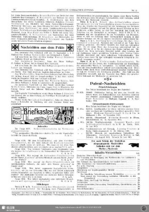 Nachrichten aus dem Felde