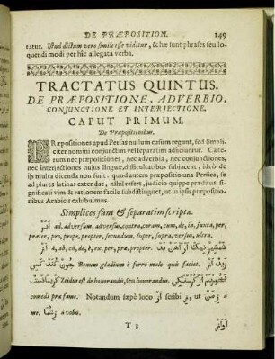 Tractatus Quintus. De Præpositione, Adverbio, Conjunctione Et Interjectione.