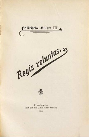 Politische Briefe. 3. 1894