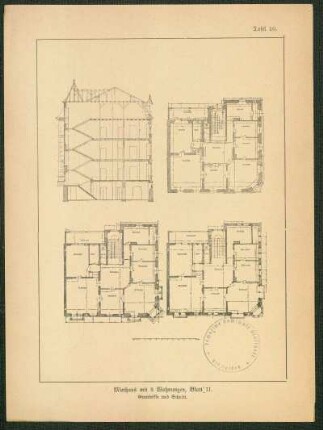 Miethaus mit 3 Wohnungen, Blatt I