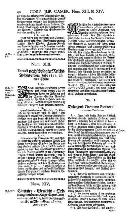 Num. XIV. - Num. XLI.