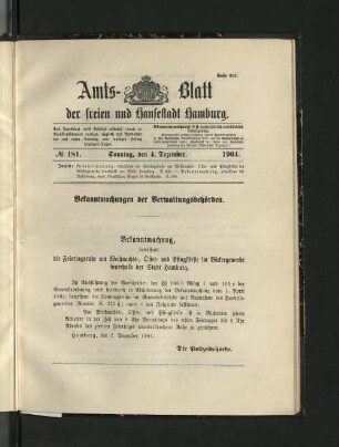 No. 181, 4. Dezember 1904.