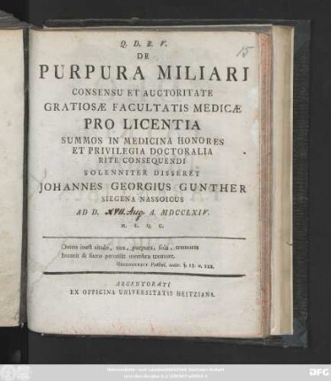 De Purpura Miliari