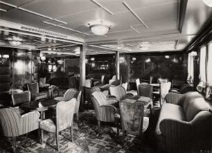 Passagierschiff "New York" & MS New York : Passagierschiff "New York" der Hamburg-Amerika Linie (HAL). Damensalon II. Klasse (Ausstattung Deutsche Werkstätten AG Hellerau)