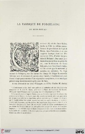 2. Pér. 20.1879: La fabrique de porcelaine du Buen-Retiro