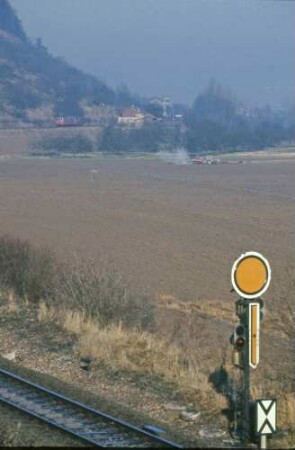 Edelfingen Einfahrvorsignal Schienenbus Baureihe 795