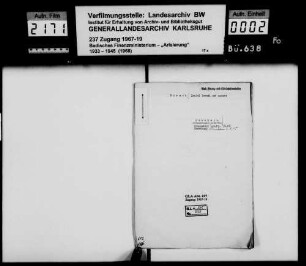 Erbgemeinschaft Hirsch, Daniel, Helene Schweizer geb. Hirsch und Rosa Hirsch Käufer: Josef Kast, Kaufmann in Mannheim Lagerbuch-Nr. 3710 Mannheim