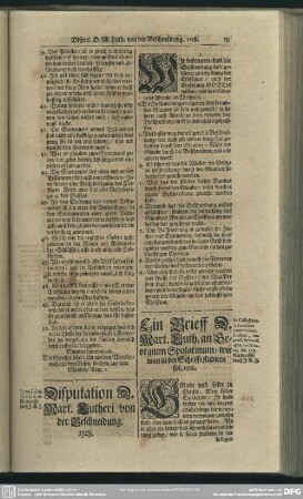 Ein Brieff D. Mart. Luth. an Georgium Spalatinum, wie man in der Schrifft studiren sol. 1518