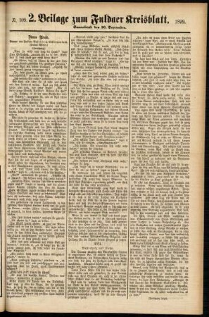 Dritte Ausgabe vom Samstag, den 16. September 1899.