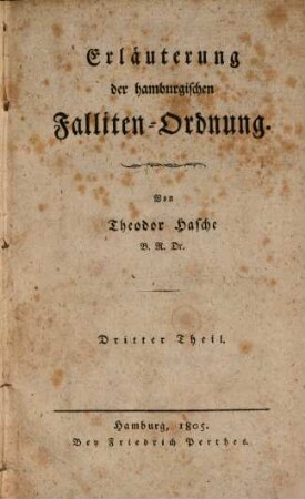 Erläuterung der Hamburgischen Falliten-Ordnung, 3