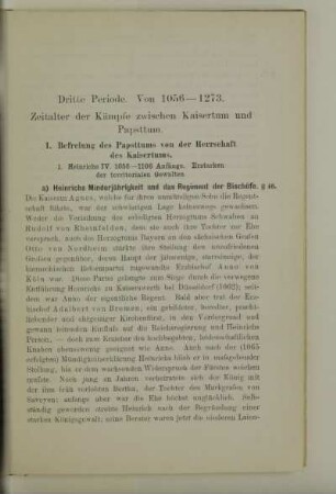 Dritte Periode. Von 1056-1273. Das Zeitalter der Kämpfe zwischen Kaisertum und Papsttum