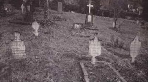 Friedhof, Grabschilder, Ende 19. Jahrhundert