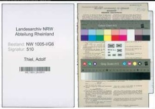 Entnazifizierung Adolf Thiel , geb. 26.11.1889 (Justizbeamter)