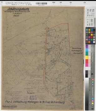 Westerkappeln (Westerkappeln), Umlegung Westerkappeln, Bl. 27 Schätzungsriß Mettingen Flur 2