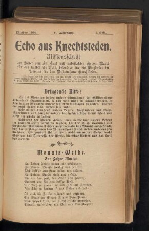 Oktober 1903. 1. Heft