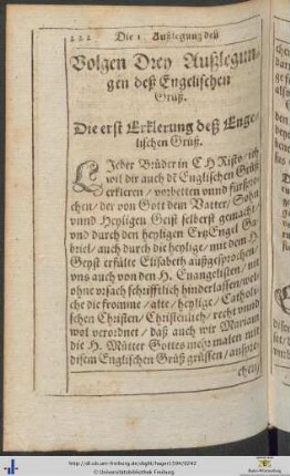 Drey Außlegungen deß Engelischen Gruß