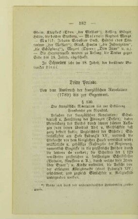 Dritte Periode. Von dem Ausbruch der französischen Revolution (1789) bis zur Gegenwart