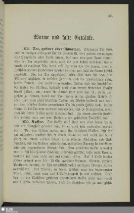 Warme und kalte Getränke