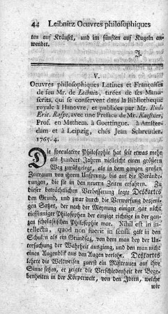 Oeuvres philosophiques latines et françoises.