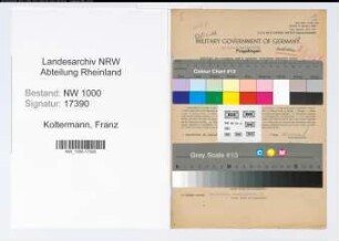 Entnazifizierung Franz Koltermann, geb. 16.05.1914 (Polizeibeamter)