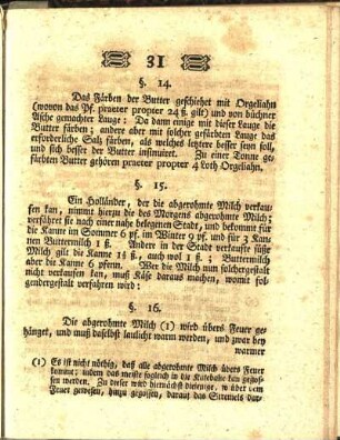 §. 16. [Von Zubereitung und Verfertigung der Käse.]