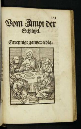 Vom Ampt der Schlüssel. Ein eynige gantze predig.