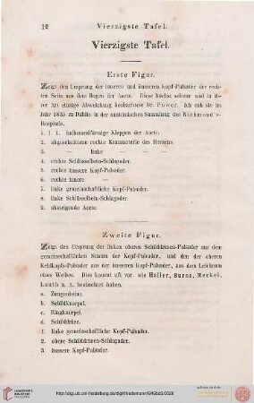 Vierzigste Tafel / Tabula Quadragesima
