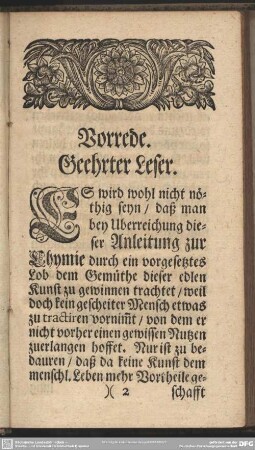 Vorrede. Geehrter Leser