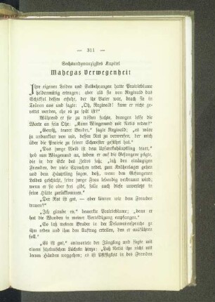 Sechsundzwanzigstes Kapitel Mahegas Verwegenheit