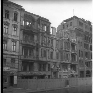Negativ: Ruine, Ansbacher Straße 15, 1950