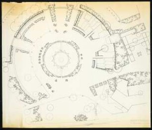 Bundesgartenschau 1971, Köln: Tanzbrunnen Umgestaltung am Musikpavillon 1:200