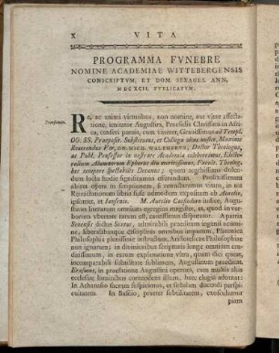 Programma funebre nomine academiae Wittebergensis[...]