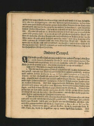Anderer Scrupel.