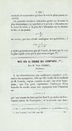 Note sur la théorie des asymptotes.