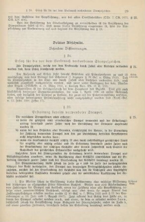 Dritter Abschnitt. Besondere Bestimmungen