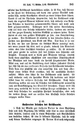§ 43. Entferntere Ursachen des Selbstmords.