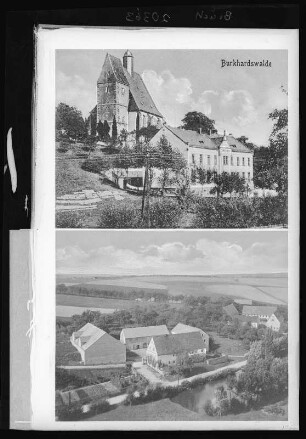 Burkhardtswalde. Blick auf Burkhardswalde mit Dorfkirche