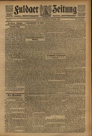 Dritte Ausgabe vom Samstag, den 14. März 1908.