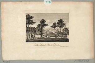 Das Linckesche Bad, zwischen Bautzner Straße und Mündung der Prießnitz in Dresden (1776 gegründet, mit Mineralwasserbad, Theater 1858 für Ausflugsgasthof abgerissen)