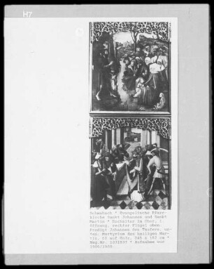 Die Predigt Johannes des Täufers und Martyrium des heiligen Martin