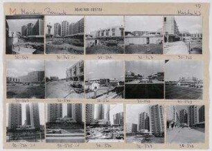 Straßenansichten. Berlin, Marzahn, Heinrich-Rau-Straße (ab 1992 Märkische Allee)/Marzahner Promenade