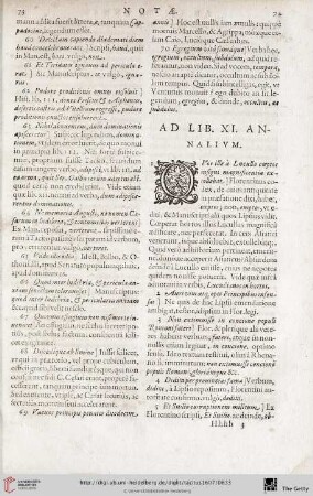 Ad Librum XI. annalium notae