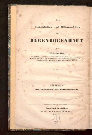 1: Die Entzündung der Regenbogenhaut