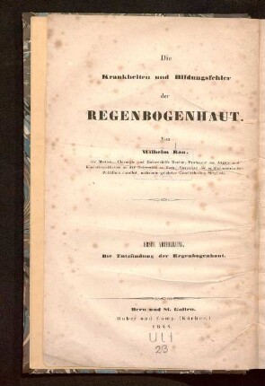 1: Die Entzündung der Regenbogenhaut