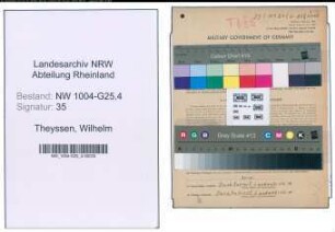 Entnazifizierung Wilhelm Theyssen , geb. 21.07.1893 (Friseurmeister)